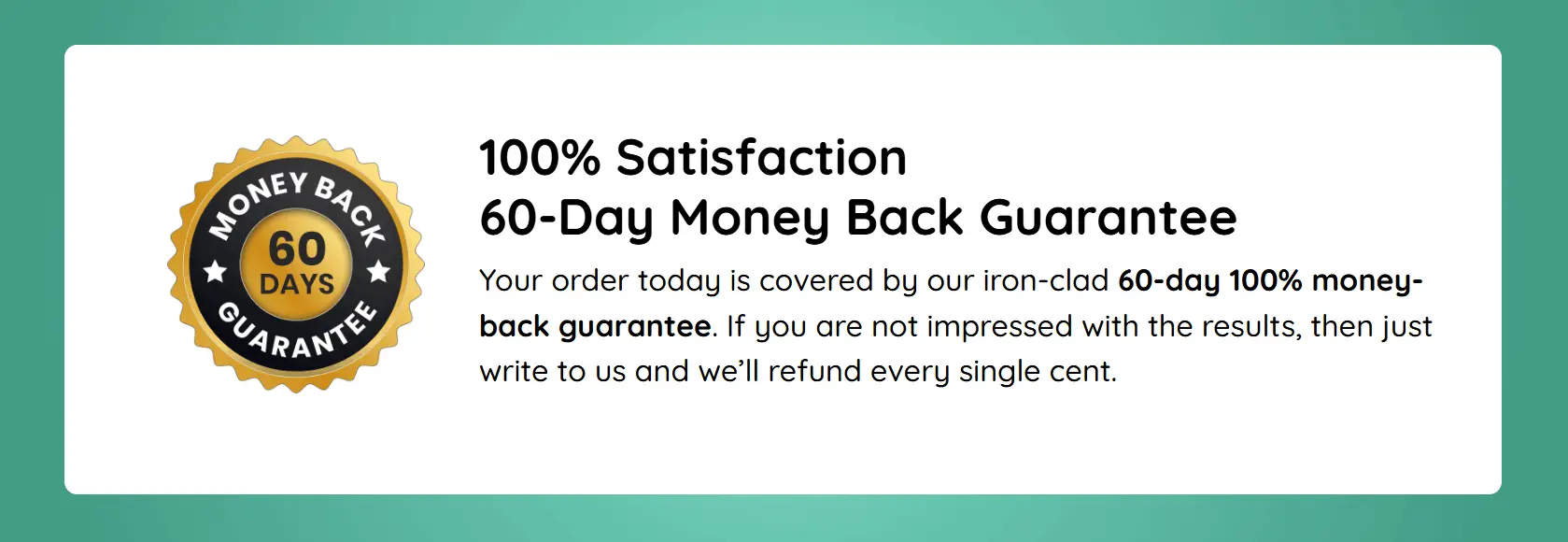 Denticore money back guarantee